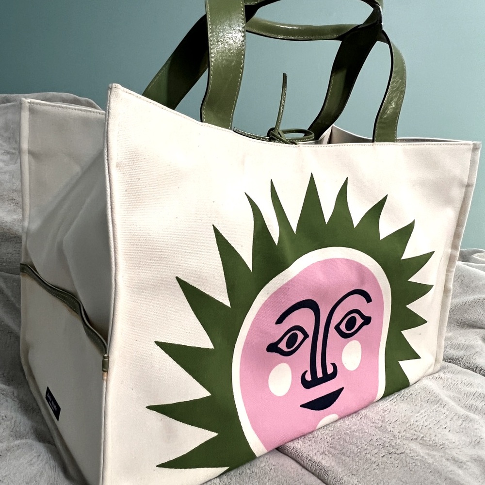 KATE SPADE TOTE ALEXANDER GIRARD XL TOTE W LEATHER STRAPS